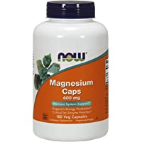 Supplements, Magnesium 400 mg, Enzyme Function, Nervous System Support, 180 Capsules 2 Pack