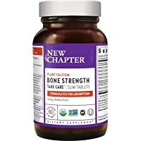 New Chapter Calcium Supplement– Bone Strength Whole Food Organic Calcium with Vitamin K2 + D3 + Magnesium, Vegetarian…