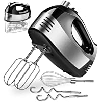 Hand Mixer Electric, Cusinaid 5-Speed Hand Mixer with Turbo Handheld Kitchen Mixer Includes Beaters, Dough Hooks and…