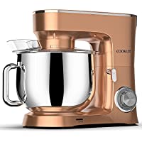 COOKLEE Stand Mixer, 9.5 Qt. 660W 10-Speed Electric Kitchen Mixer with Dishwasher-Safe Dough Hooks, Flat Beaters, Wire…