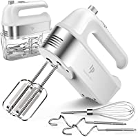 Hand Mixer Electric, 450W Kitchen Mixers with Scale Cup Storage Case , Turbo Boost / Self-Control Speed + 5 Speed…