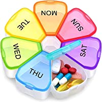 Large Weekly Pill Organizer, OAAO XL 7 Day Portable Pill Box Case for Vitamin, Cod Liver Oil, Pills, Supplements, Flower…