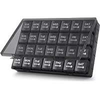 TookMag Monthly Pill Organizer 28 Day Pill Box Organizerd by Week, Large 4 Weeks One Month Pill Cases with Dust-Proof…