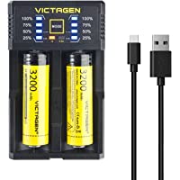 Victagen Universal Smart Charger,Speedy 18650 Battery Charger for 3.7V Batteries 14500 Lithium Batteries Ni-MH Ni-Cd C…