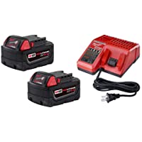 Milwaukee 48-59-1850P M18 18-Volt Lithium-Ion Starter Kit with Two 5.0 Ah Battery Packs and Charger