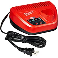 Milwaukee Genuine OEM 48-59-2401 M12 Lithium Ion 12 Volt Battery Charger w/LED Indicating, Red