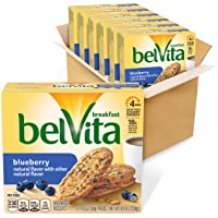 Belvita Blueberry Breakfast Biscuits, 6 Boxes of 5 Packs (4 Biscuits Per Pack)