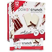 Power Crunch Whey Protein Bars, High Protein Snacks with Delicious Taste, Red Velvet, 1.4 Ounce (12 Count)