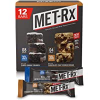MET-Rx Big 100 Protein Bars, Meal Replacement Bars, Variety Pack - Super Cookie Crunch and Chocolate Chip Cookie Dough…