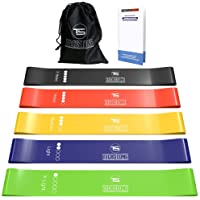 TechStone Resistance Bands Set for Men and Women, Pack of 5 Different Resistance Levels Elastic Band for Home Gym Long…