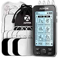 AUVON 4 Outputs TENS Unit EMS Muscle Stimulator Machine for Pain Relief Therapy with 24 Modes Electric Pulse Massager, 2…