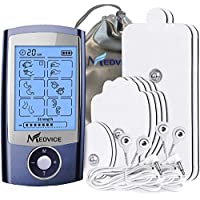 MEDVICE Rechargeable Tens Unit Muscle Stimulator, 2nd Gen 16 Modes & 8 Upgraded Pads for Natural Pain Relief…