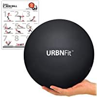 URBNFit Small Exercise Ball - 9-inch Mini Pilates Ball with Fitness Guide for Yoga, Barre, Physical Therapy, Stretching…