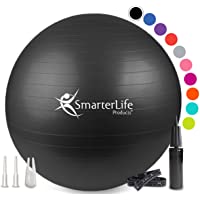 Exercise Ball for Yoga, Balance, Stability - Fitness, Pilates, Birthing, Therapy, Office Ball Chair, Flexible Seating…