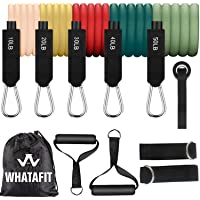 Whatafit Resistance Bands Set, Exercise Bands with Door Anchor, Handles, Carry Bag, Legs Ankle Straps for Resistance…