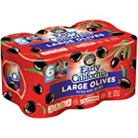 Early California, Ripe Pitted, Large Black Olives, 6 oz, 6-Cans