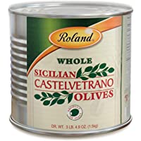 Roland Foods Whole Castelvetrano Olives, Specialty Imported Food, 3 Lb 4.9 Oz Can