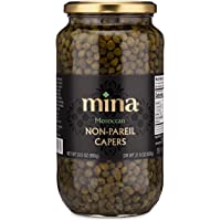 Mina Capers Non Pareil - 33.5 oz - The Perfect Mediterranean Seasoning or Garnish