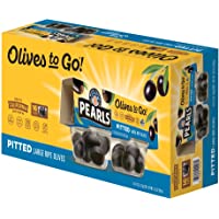 Pearls Olives To Go, Large Ripe Pitted, Black Olives, 1.2 oz, 16-Cups
