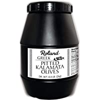 Roland Foods Whole Pitted Kalamata Olives from Greece, Specialty Imported Food, 4.4 Lbs