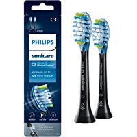 Genuine Philips Sonicare C3 Premium Plaque Control Toothbrush Head, HX9042/95#, 2-pk, Black
