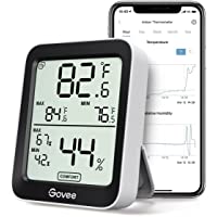 Govee Bluetooth Digital Hygrometer Indoor Thermometer, Room Humidity and Temperature Sensor Gauge with Remote App…