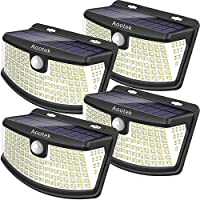 Aootek Solar Lights 120 LEDs with Lights Reflector,270 Degree Wide Angle, IP65 Waterproof, Security Lights for Front…