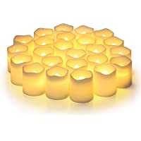 SHYMERY Flameless Votive Candles,Flameless Flickering Electric Fake Candle,24 Pack Battery Operated LED Tea Lights in…