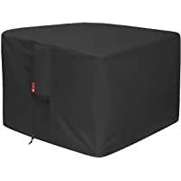 SheeChung Fire Pit Cover - Waterproof 600D Heavy Duty Square Patio Fire Pit Table Cover Black (Square - 28" L x 28" W x…