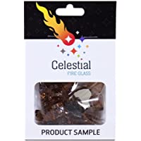 Celestial Fire Glass - Cosmic Copper - 1/2 Inch Reflective Tempered Fire Glass – 2 oz. Sample