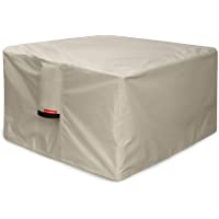 Porch Shield Fire Pit Cover - Waterproof 600D Heavy Duty Square Patio Fire Pit Table Cover Beige - 28 x 28 inch