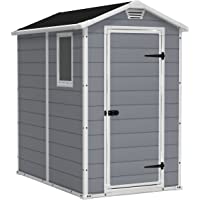 KETER Manor 4x6 Resin Outdoor Storage Shed Kit-Perfect to Store Patio Furniture, Garden Tools Bike Accessories, Beach…
