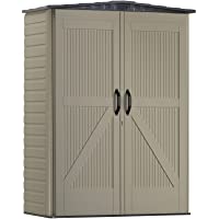 Rubbermaid Roughneck Small Vertical Resin Weather Resistant Outdoor Garden Storage Shed, 5x2 Feet