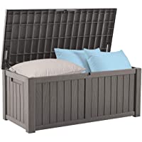 BLUU 120 Gallon Outdoor Deck Box Storage for Outdoor Pillows, Pool Toys, Garden Tools, Furniture and Sports Equipment…