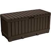 Keter Kentwood 90 Gallon Resin Deck Box-Organization and Storage for Patio Furniture Outdoor Cushions, Throw Pillows…