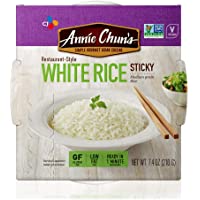 Annie Chun's Cooked White Sticky Rice, Gluten-Free, Vegan, Low Fat, Sushi Rice, 7.4-oz (Pack of 6)