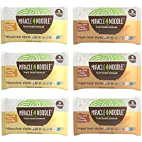 Miracle Noodle Fettuccini & Angel Hair Pasta Variety Pack - Plant Based Shirataki Noodles, Keto, Vegan, Gluten-Free, Low…