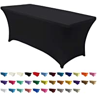 ABCCANOPY Spandex Tablecloths for 4 ft Home Rectangular Table Fitted Stretch Table Cover Polyester Tablecover Table…