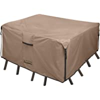 ULTCOVER Square Patio Heavy Duty Table Cover - 600D Tough Canvas Waterproof Outdoor Dining Table and Chairs General…