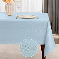 Rectangle Table Cloth Oil-Proof Spill-Proof Wrinkle Resistant Tablecloths, Washable Polyester Fabric Heavy Weight Table…
