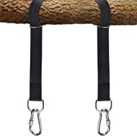 Tree Swing Hanging Straps Kit Holds 2000 lbs,5ft Extra Long Straps Strap with Safer Lock Snap Carabiner Hooks Perfect…
