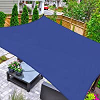 ASTEROUTDOOR Sun Shade Sail Rectangle 6' x 10' UV Block Canopy for Patio Backyard Lawn Garden Outdoor Activities, Blue
