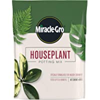 Miracle-Gro Houseplant Potting Mix: Fertilized, Perlite Soil for Indoor Gardening, Designed to Be Less Prone to Gnats, 4…