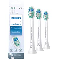Philips Sonicare Genuine C2 Optimal Plaque Control Toothbrush Heads, White, Pack of 3