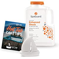 LeisureQuip SpaGuard Enhanced Shock 6lb with ScumBoat and Hot Tub Care Ebook, 6lb 1 Pack