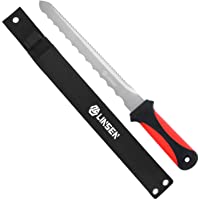 Linsen-outdoors Stainless Steel Garden Knife with 11 Inches Blade, Double Side Utility Sod Cutter Lawn Repair Garden…