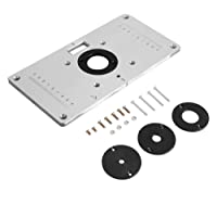 Router Table Insert Plate - 235 * 120 * 8mm Aluminum Router Table Insert Plate with 4 Rings Screws for Woodworking…