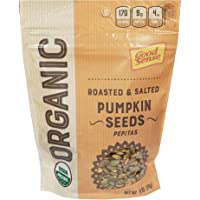 Good Sense Roasted Salted Organic Pumpkin Seeds, 6 Ounce