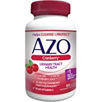 AZO® Cranberry Urinary Tract Health Dietary Supplement | 1 Serving = 1 Glass of Cranberry Juice| Helps cleanse and…