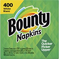 Bounty Paper Napkins, White, 400 Count (Packaging May Vary)